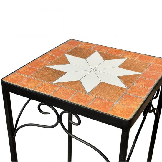 Preview: DanDiBo Mosaic Plant Stand Square Set of 2 12012 Plant Stands for Outdoor Use Flower Stools Outdoor Side Table Plant Stool