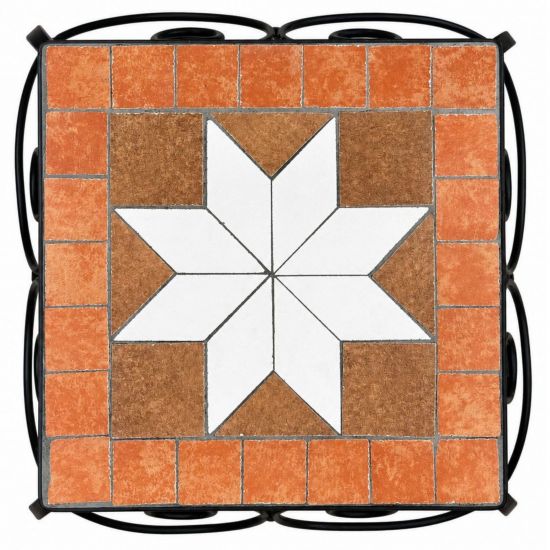 DanDiBo Mosaic Flower Stand Square Set of 2 12015 Plant Stand for Outdoor Use Flower Stool Outdoor Side Table Plant Stool