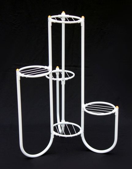 DanDiBo Blumentreppe Metall Weiß 93920 Pflanzenentreppe 81 cm Blumenregal Pflanzenständer Blumenständer