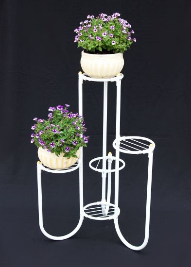 DanDiBo Blumentreppe Metall Weiß 93920 Pflanzenentreppe 81 cm Blumenregal Pflanzenständer Blumenständer