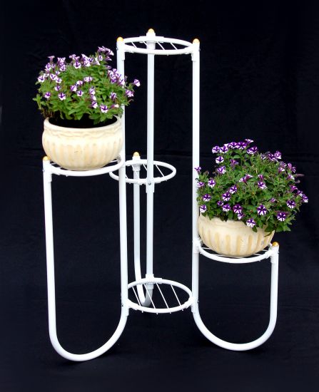 DanDiBo Blumentreppe Metall Weiß 93920 Pflanzenentreppe 81 cm Blumenregal Pflanzenständer Blumenständer