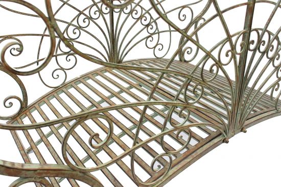 DanDiBo Gartenbrücke Metall mit Geländer Antik 150106 Brücke 150 cm Garten Metallbrücke Gartenmöbel Teichbrücke Steg Stabil