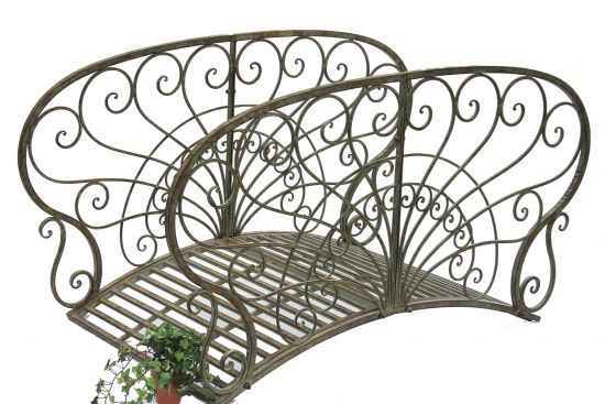DanDiBo Gartenbrücke Metall mit Geländer Antik 150106 Brücke 150 cm Garten Metallbrücke Gartenmöbel Teichbrücke Steg Stabil