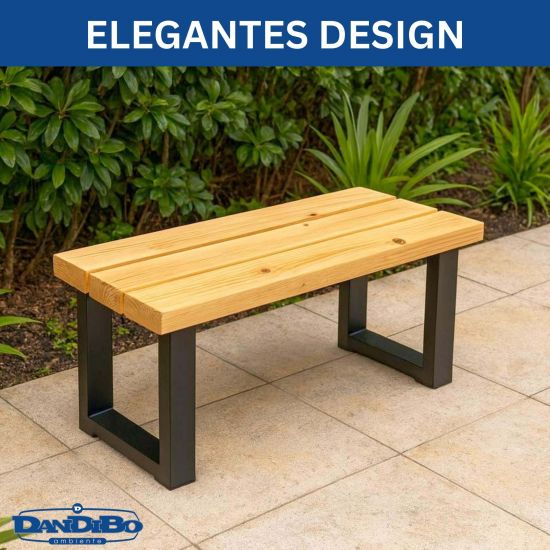 DanDiBo 2x Bankgestell Metall Schwarz 43 x 40 cm Bank Füße Bankbeine 96663 Bankkufen Couchtisch Tisch Beine Tischgestell