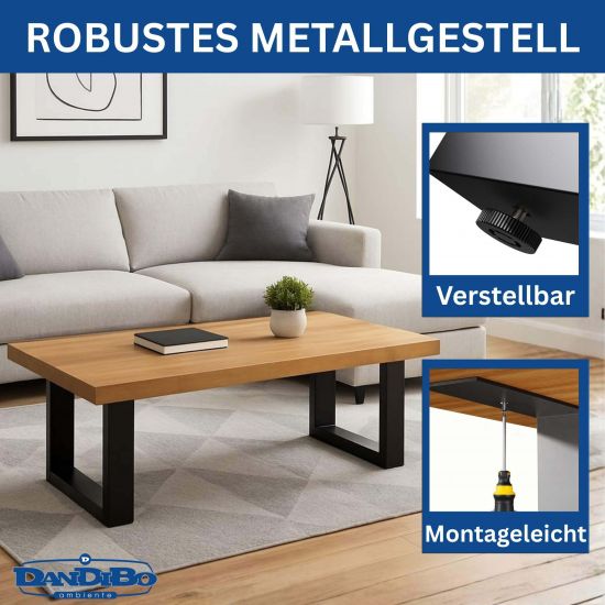 Preview: DanDiBo 2x Bankgestell Metall Schwarz 43 x 40 cm Bank Füße Bankbeine 96663 Bankkufen Couchtisch Tisch Beine Tischgestell