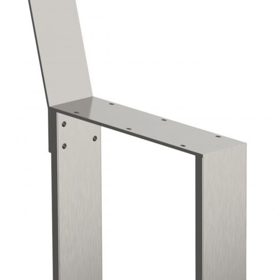 DanDiBo 2x Bench Frame with Backrest Stainless Steel Metal Set DIY Bench Legs Runners Bench Feet 96632 Seat Frame for Garden Bench Robust Stable