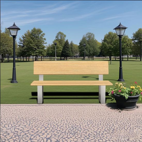 DanDiBo 2x Bench Frame with Backrest Stainless Steel Metal Set DIY Bench Legs Runners Bench Feet 96632 Seat Frame for Garden Bench Robust Stable