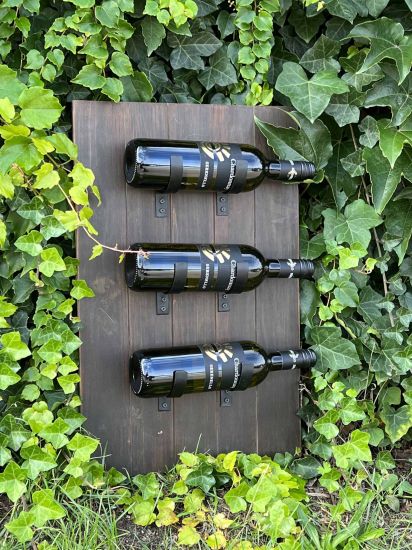 DanDiBo 6x Wandhaken Weinflaschen Flaschen Metall Schwarz 96347 Weinregal Haken DIY Wandregal Regal