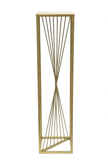 DanDiBo Flower Stool Metal Gold Square 100 cm Flower Stand Side Table 96567 Flower Column Design Modern Plant Stand Plant Stool