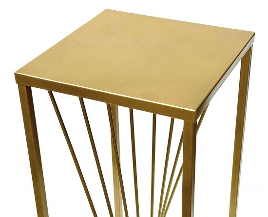 DanDiBo Flower Stool Metal Gold Angular 70 cm Flower Stand Side Table 96565 Flower Column Design Modern Plant Stand Plant Stool
