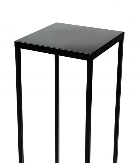 DanDiBo Blumenhocker Metall Schwarz 100 cm Eckig Blumenständer Beistelltisch FRA-006 Blumensäule Modern Pflanzenständer Pflanzenhocker