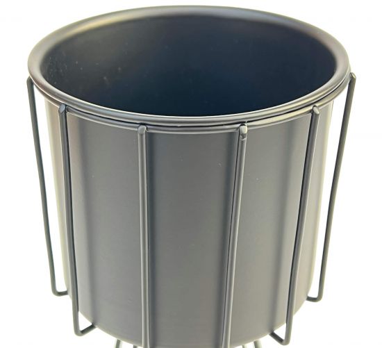 DanDiBo Flower Stool Metal Black 32 cm Flower Stand 96528 Flower Column Modern Plant Stand Plant Stool