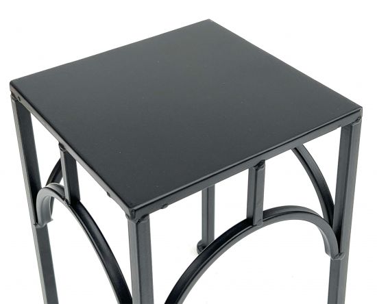 DanDiBo Flower Stool Metal Black Angular 28 cm Flower Stand Flower Column 96449 S Plant Stool Modern Plant Stand