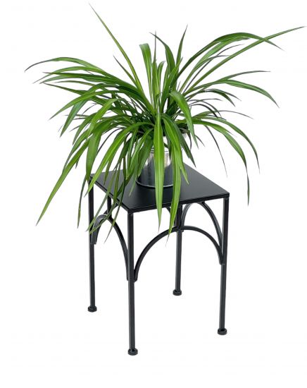 DanDiBo Flower Stool Metal Black Angular 33 cm Flower Stand Flower Column 96449 M Plant Stool Modern Plant Stand