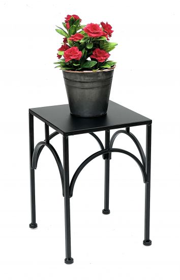 DanDiBo Flower Stool Metal Black Angular 33 cm Flower Stand Flower Column 96449 M Plant Stool Modern Plant Stand