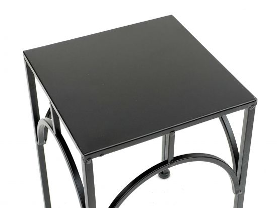 DanDiBo Flower Stool Metal Black Angular 33 cm Flower Stand Flower Column 96449 M Plant Stool Modern Plant Stand