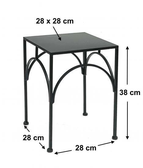 DanDiBo Flower Stool Metal Black Angular 38 cm Flower Stand Flower Column 96449 L Plant Stool Modern Plant Stand