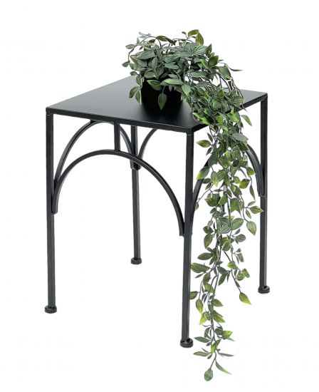 DanDiBo Flower Stool Metal Black Angular 38 cm Flower Stand Flower Column 96449 L Plant Stool Modern Plant Stand