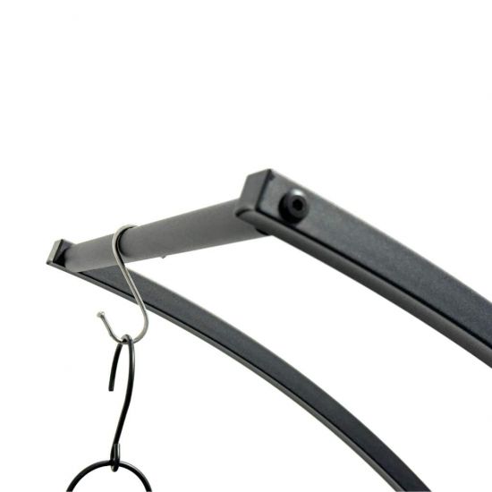 DanDiBo Blumenregal indoor 170 cm Hoch Metall Schwarz Halbrund 96585 Blumentreppe Groß Rund Pflanzenständer Modern Design