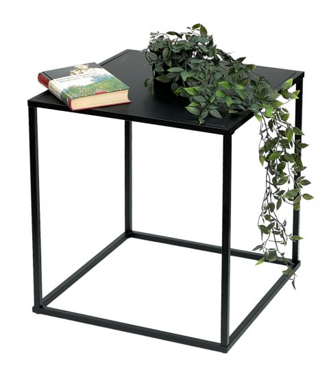DanDiBo Couchtisch Schwarz Metall S Beistelltisch Wohnzimmer 96252 Tisch Beistelltisch 42 cm Sofatisch Küchentisch Modern