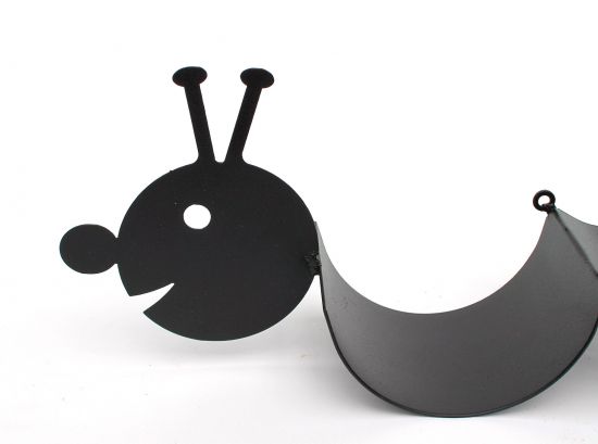 DanDiBo Handtuchhalter Metall Schwarz Raupe WC Wandmontage Handtuchregal Gäste Bad Gästehandtuchhalter