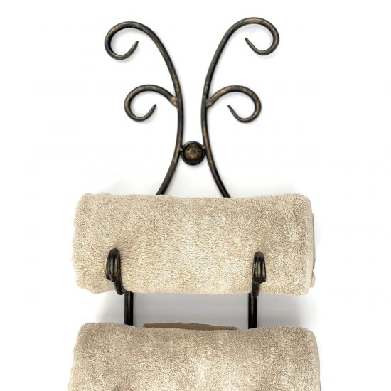 DanDiBo Handtuchhalter Schwarz Wand Bad 568 Badezimmer Handtuchregal Aufbewahrung Badetuchhalter Wandmontage Antik Vintage Wandhandtuchhalter Tower Holder