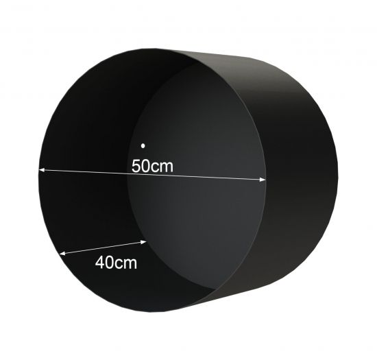 DanDiBo Kaminholzregal Innen Metall Schwarz Rund Wand 50 cm Kaminholzständer mit Rückwand 96433 Wandmontage Hängend Holzkorb Kaminholzhalter Holzregal