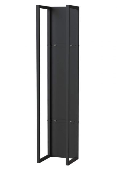DanDiBo Kaminholzregal Innen Metall Schwarz Kaminholzständer 120 cm mit Rückwand an der Wand Hängend 96465 Holzkorb Kaminholzhalter Holzregal