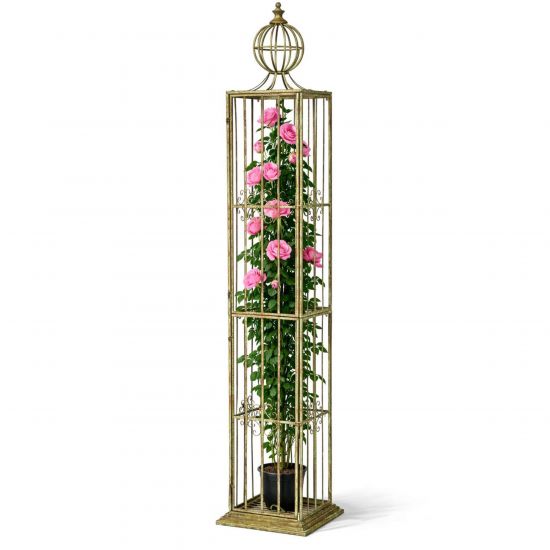 DanDiBo Metal Garden Trellis Rose Column Rose Tower 230 cm Climbing Column 93970 Trellis Rose Column Garden Climbing Aid Outdoor
