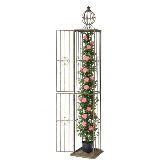 DanDiBo Metal Garden Trellis Rose Column Rose Tower 230 cm Climbing Column 93970 Trellis Rose Column Garden Climbing Aid Outdoor