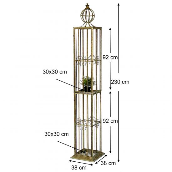 Preview: DanDiBo Metal Garden Trellis Rose Column Rose Tower 230 cm Climbing Column 93970 Trellis Rose Column Garden Climbing Aid Outdoor
