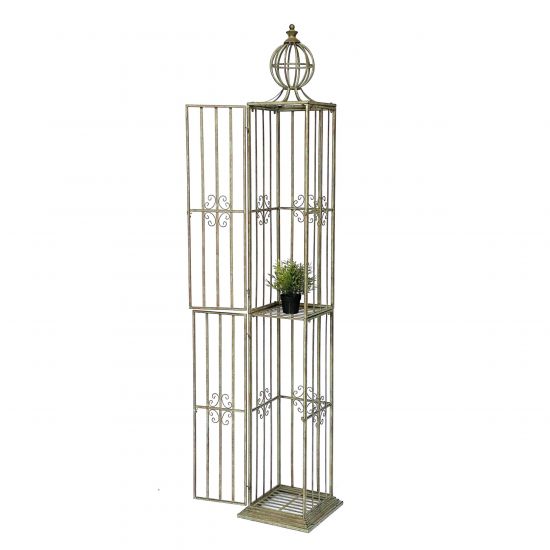 Preview: DanDiBo Metal Garden Trellis Rose Column Rose Tower 230 cm Climbing Column 93970 Trellis Rose Column Garden Climbing Aid Outdoor