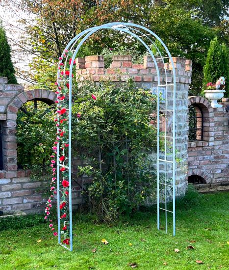 DanDiBo Rose arch Galvanised Solid 120 cm Archway 96523 Weatherproof Round arch Solid iron climbing aid Garden arch Hot-dip galvanised