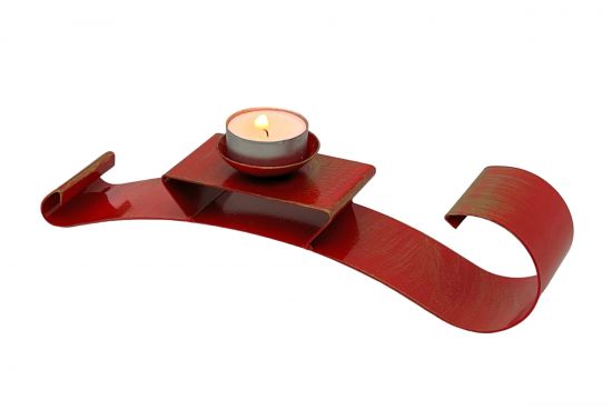 DanDiBo Sleigh Red Metal Standing Christmas Decoration Deco Christmas Candle Holder Tealight Holder Winter Modern