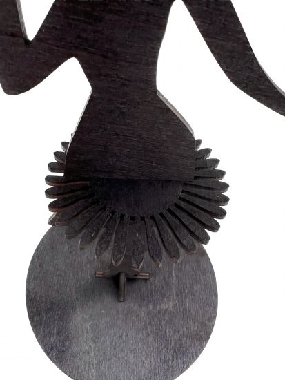 DanDiBo napkin holder black vintage wooden 28 cm napkin holder girl princess 96397 free-standing stand tablecloth dispenser