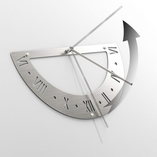 Preview: DanDiBo Sonnenuhr Garten Edelstahl Wand 70 cm Rostfrei 96687 Ausrichtbar Gartenuhr Wetterfest Outdoor Modern Metall