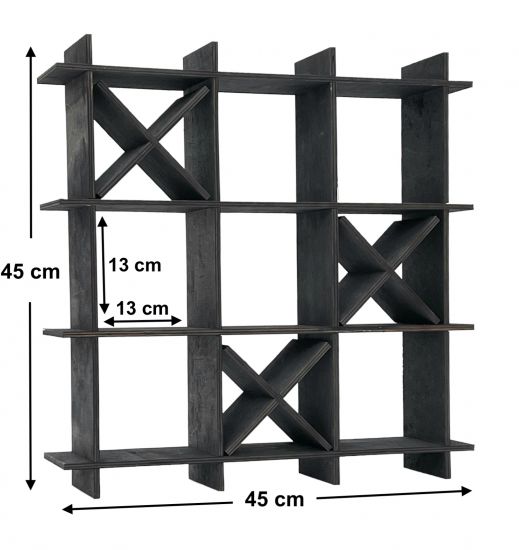 DanDiBo Toilet roll holder Black Wood Tic Tac Toe 96421 Toilet roll holder WC Freestanding Replacement roll holder Paper holder Roll holder