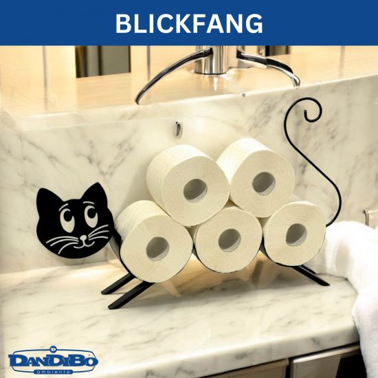 DanDiBo Toilettenpapierhalter Stehend Katze Klopapierhalter 96622 WC Rollenhalter Freistehend WC Papierhalter Toilettenpapierständer