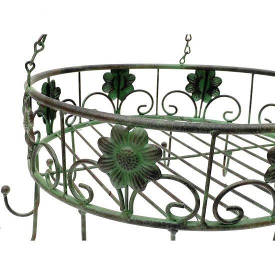 DanDiBo Pot Hanger Ceiling Rack Hanging Basket Green 96006 60 cm Hanging Shelf Sausage Crown Basket Kitchen Shelf Kitchen Crown Herb Crown