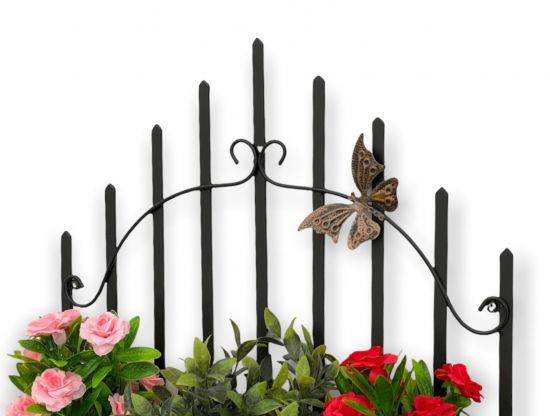 DanDiBo Wandblumenhalter Metall Schwarz 50 cm Wandregal 96237 Blumenständer Blumenregal Wandtopfhalter