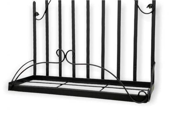 DanDiBo Wandblumenhalter Metall Schwarz 50 cm Wandregal 96237 Blumenständer Blumenregal Wandtopfhalter