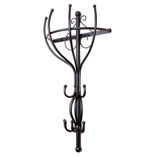 DanDiBo Wandgaderobe Halbrund Wand Metall Schwarz Vienno 66cm Gaderobe Kleiderhaken Gaderobenhaken Hakenleiste Flurgaderobe Haken