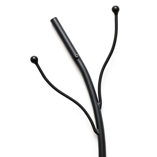 DanDiBo Wall Coat Rack Black Metal Set of 3 Flora Wall Mounted Coat Rack 93861 Coat Hooks Hallway Coat Rack Hook Rail