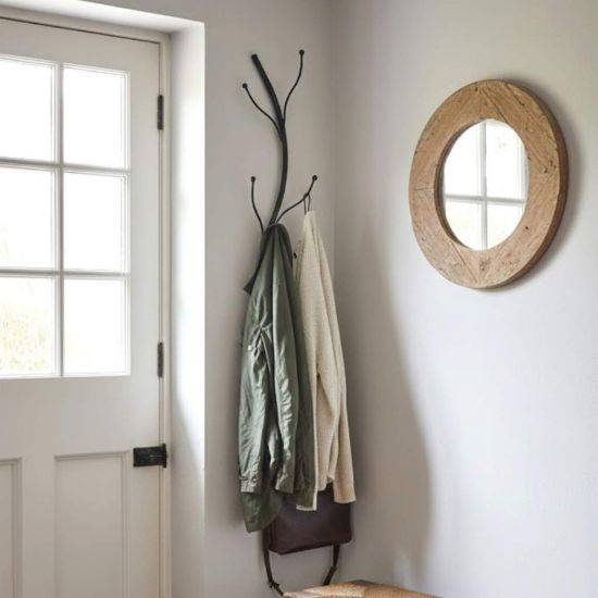 DanDiBo Wandgarderobe Schwarz Metall 93861 Flora Garderobe Wand Garderobenhaken Flurgarderobe Kleiderhaken Hakenleiste