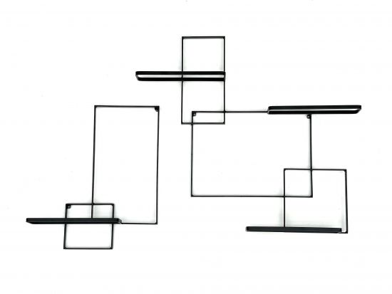 DanDiBo Weinregal Metall Schwarz Black Line Flaschenständer Flaschenregal Flaschenhalter Wandregal