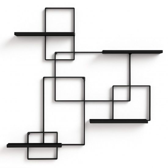 DanDiBo Weinregal Metall Schwarz Black Line Flaschenständer Flaschenregal Flaschenhalter Wandregal