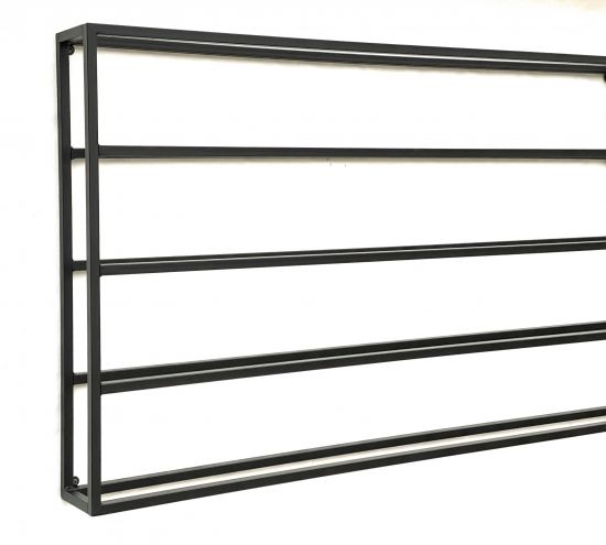 DanDiBo wine rack metal wall 100 cm black bottle rack 96239 bottle holder wall mounting modern wall holder wall rack for 15 bottles