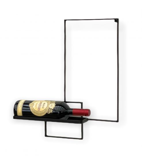 DanDiBo Weinregal für 1 Flasche Metall Schwarz Flaschenständer Flaschenregal Flaschenhalter Wandregal