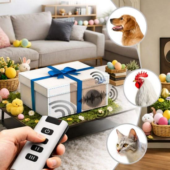 Preview: DanDiBox Easter Gift Box with Animal Sounds and Movements Easter Gifts Easter Basket Easter Nest Easter Bunny 96682 Easter Egg Hunt Funny Gift Idea