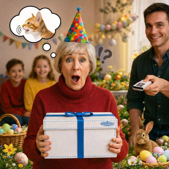 DanDiBox Easter Gift Box with Animal Sounds and Movements Easter Gifts Easter Basket Easter Nest Easter Bunny 96682 Easter Egg Hunt Funny Gift Idea